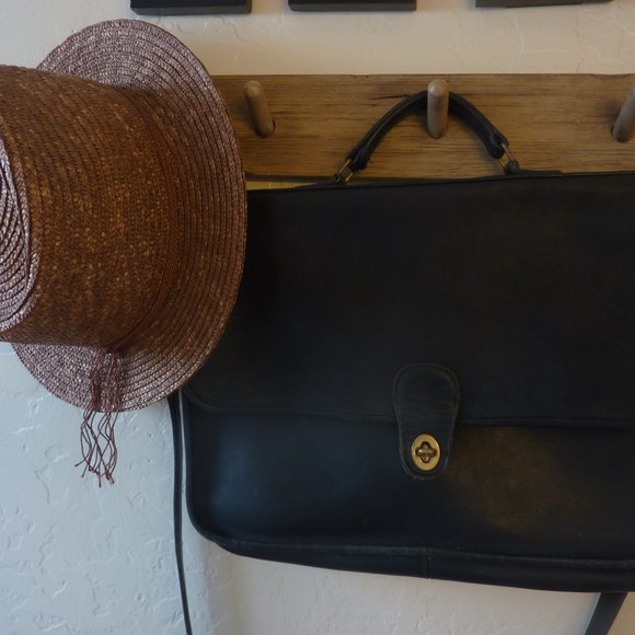 Vintage Black Coach Briefcase - Picture 4 of 13